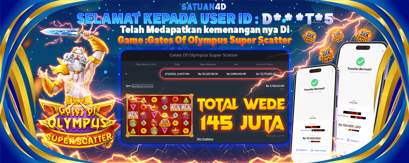 BUKTI KEMENANGAN MEMBER SATUAN4D
